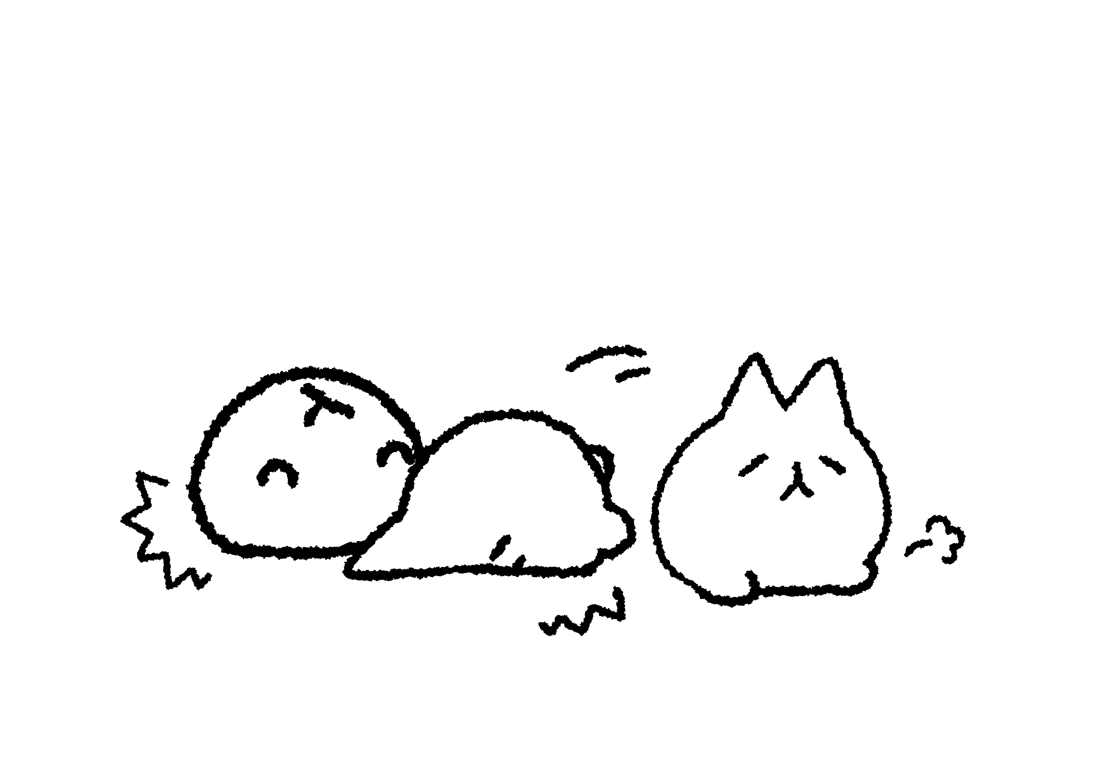 いろいろな表情のしろいののイラスト
